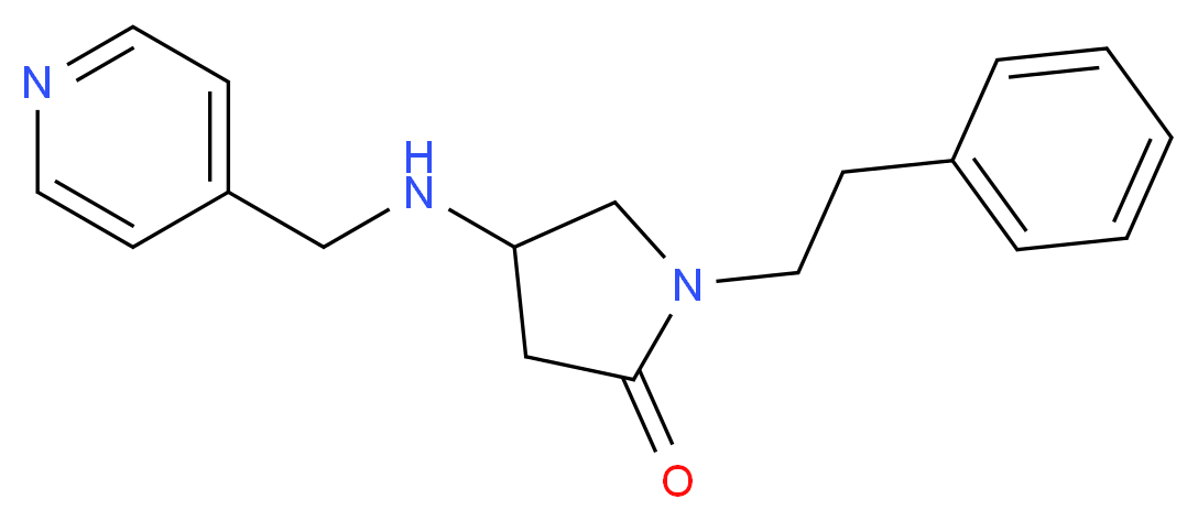 1-(2-phenylethyl)-4-[(4-pyridinylmethyl)amino]-2-pyrrolidinone_分子结构_CAS_)