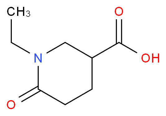 1-ethyl-6-oxopiperidine-3-carboxylic acid_分子结构_CAS_915919-82-3