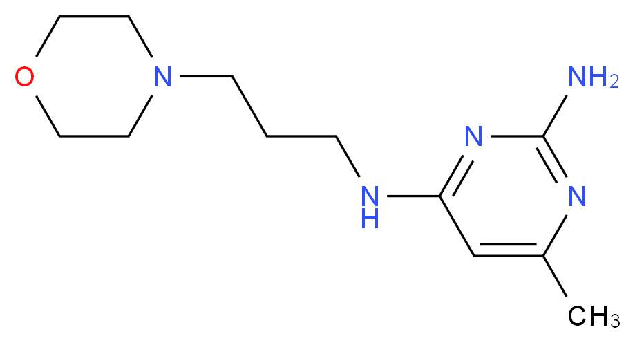 6-methyl-N~4~-(3-morpholin-4-ylpropyl)pyrimidine-2,4-diamine_分子结构_CAS_)