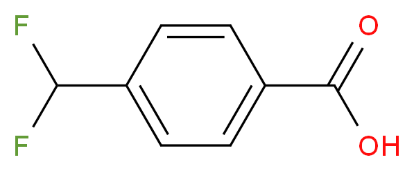 4-(difluoromethyl)benzoic acid_分子结构_CAS_55805-21-5