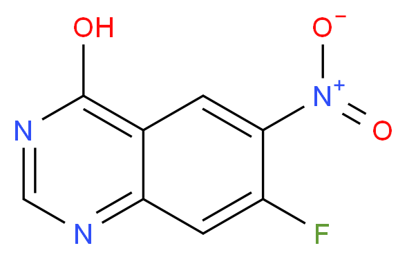 7-Fluoro-6-nitro-4-hydroxyquinazoline_分子结构_CAS_162012-69-3)