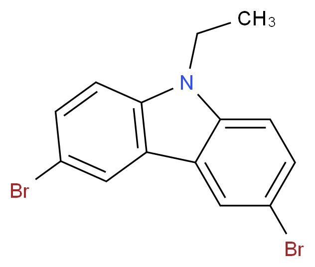 3,6-dibromo-9-ethyl-9H-carbazole_分子结构_CAS_33255-13-9