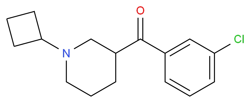 (3-chlorophenyl)(1-cyclobutyl-3-piperidinyl)methanone_分子结构_CAS_)