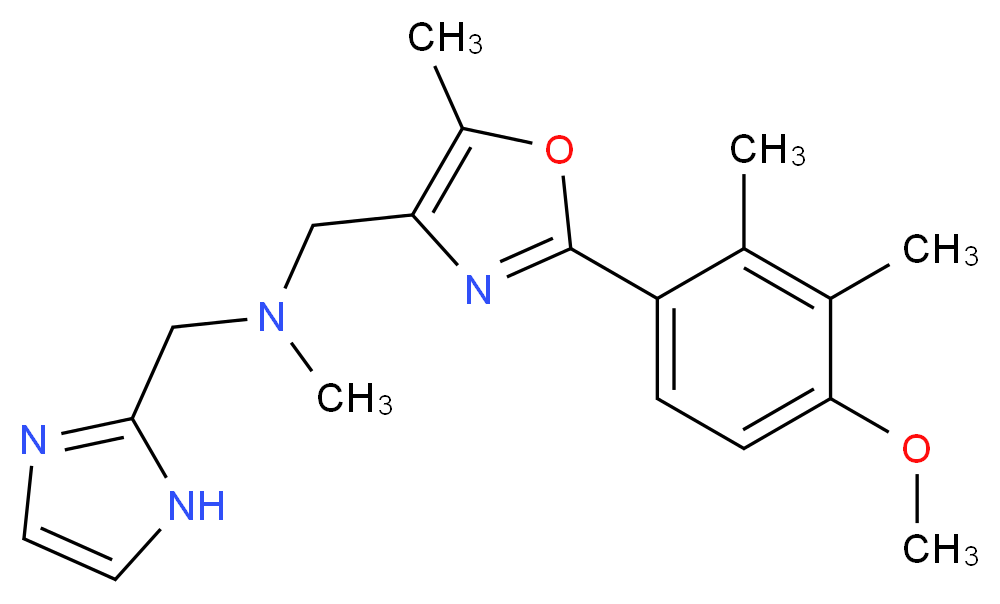 (1H-imidazol-2-ylmethyl){[2-(4-methoxy-2,3-dimethylphenyl)-5-methyl-1,3-oxazol-4-yl]methyl}methylamine_分子结构_CAS_)