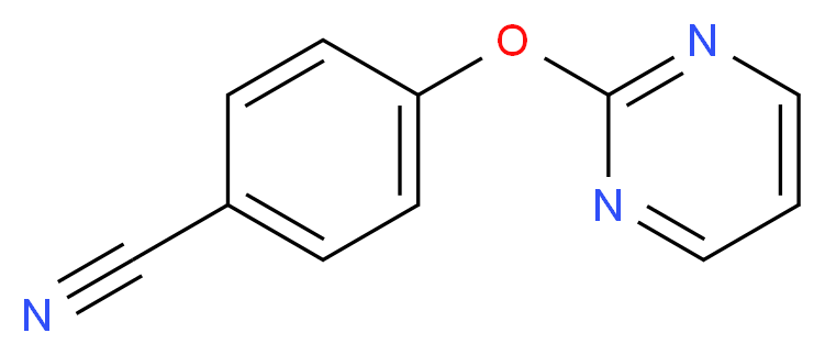 4-(2-Pyrimidinyloxy)benzenecarbonitrile_分子结构_CAS_)