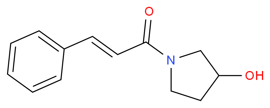 (2E)-1-(3-hydroxypyrrolidin-1-yl)-3-phenylprop-2-en-1-one_分子结构_CAS_1344876-77-2