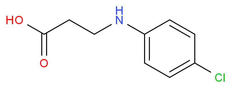 3-(4-CHLOROPHENYLAMINO)PROPANOIC ACID_分子结构_CAS_21617-19-6)