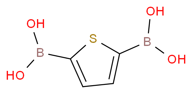 [5-(dihydroxyboranyl)thiophen-2-yl]boronic acid_分子结构_CAS_26076-46-0