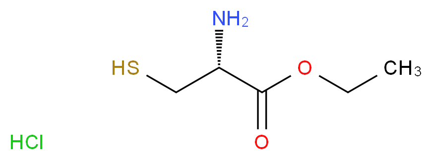 (R)-Ethyl 2-aMino-3-Mercaptopropanoate hydrochloride_分子结构_CAS_868-59-7)