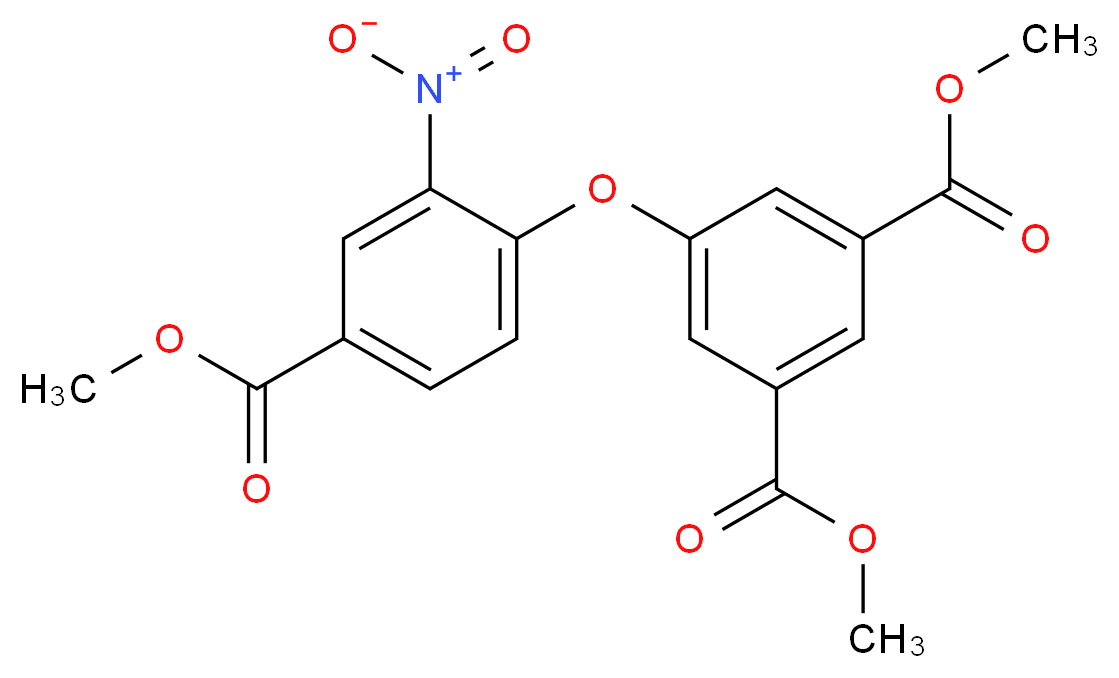 1,3-dimethyl 5-[4-(methoxycarbonyl)-2-nitrophenoxy]benzene-1,3-dicarboxylate_分子结构_CAS_100596-39-2