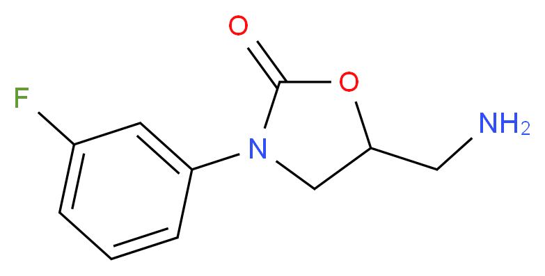 5-(aminomethyl)-3-(3-fluorophenyl)-2-oxazolidinone_分子结构_CAS_1082524-60-4)