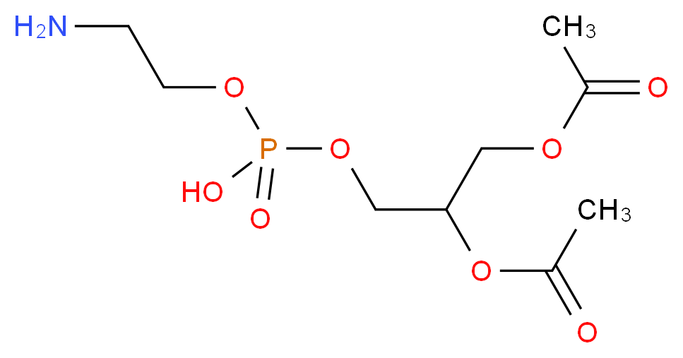 (2-aminoethoxy)[2,3-bis(acetyloxy)propoxy]phosphinic acid_分子结构_CAS_90989-93-8