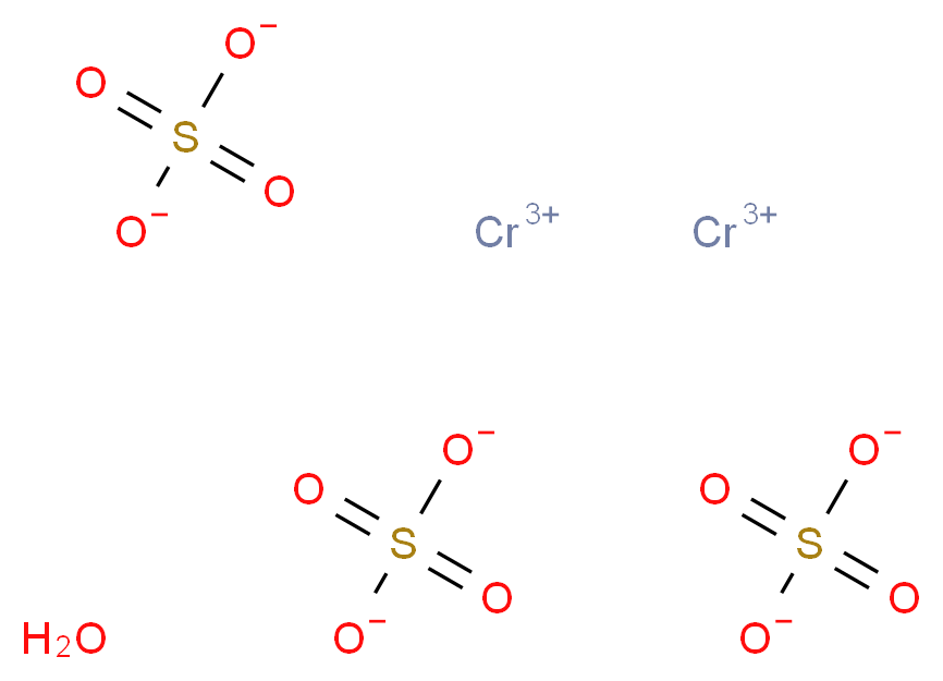 dichromium(3+) ion hydrate trisulfate_分子结构_CAS_15244-38-9