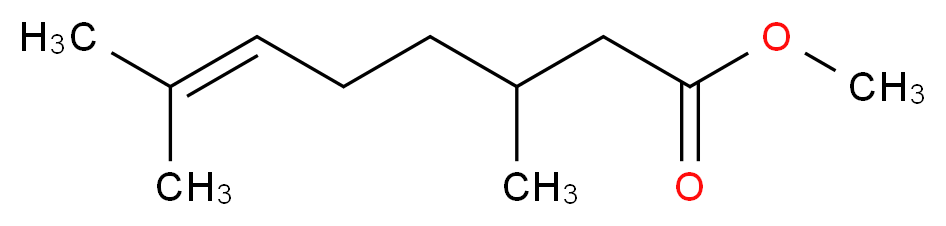 methyl 3,7-dimethyloct-6-enoate_分子结构_CAS_2270-60-2