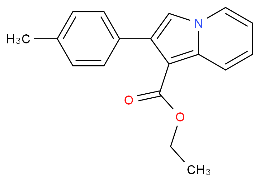 Ethyl 2-(4-methylphenyl)-1-indolizinecarboxylate_分子结构_CAS_)