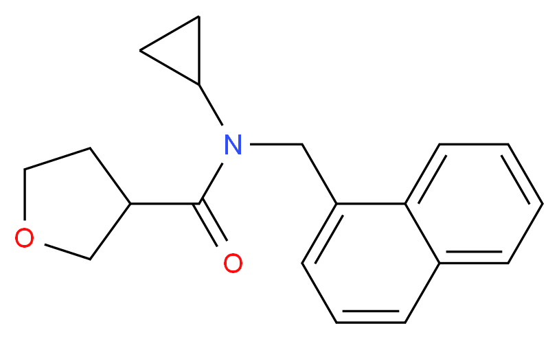 N-cyclopropyl-N-(1-naphthylmethyl)tetrahydrofuran-3-carboxamide_分子结构_CAS_)