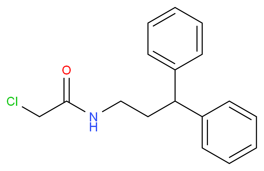 2-chloro-N-(3,3-diphenylpropyl)acetamide_分子结构_CAS_137075-21-9)