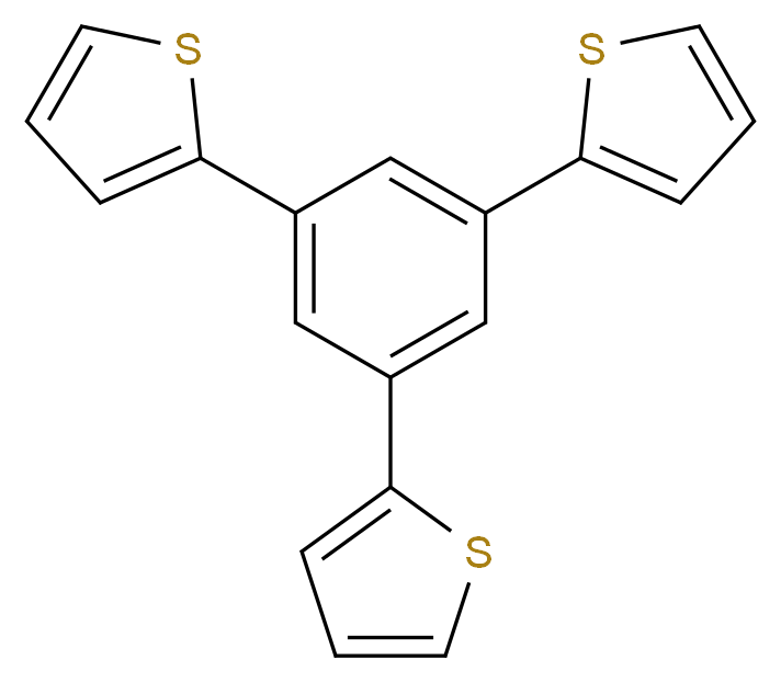 1,3,5-Tris(2-thienyl)benzene_分子结构_CAS_15509-95-2)