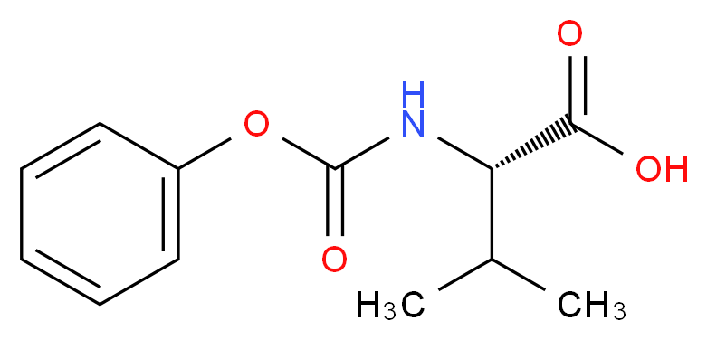 (2S)-3-methyl-2-[(phenoxycarbonyl)amino]butanoic acid_分子结构_CAS_126147-70-4