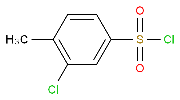 3-Chloro-4-methylbenzenesulfonyl chloride_分子结构_CAS_42413-03-6)