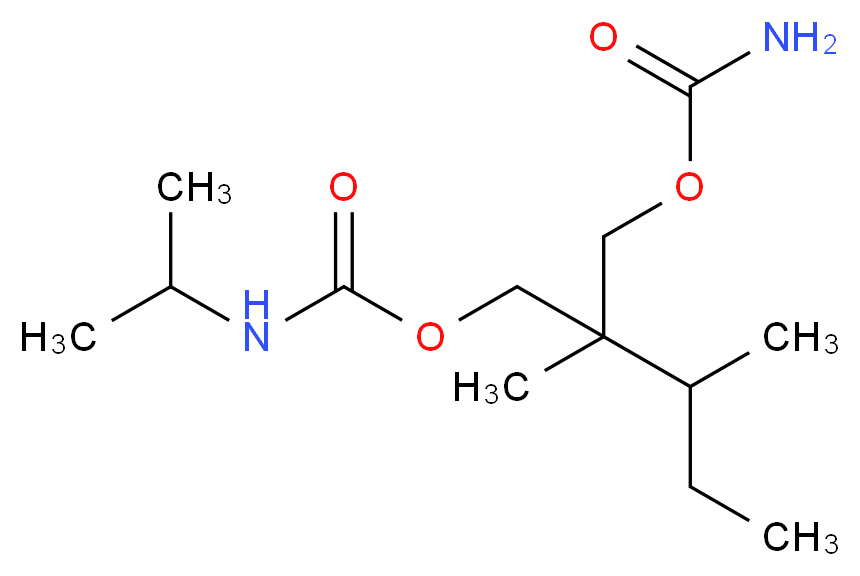 2,3-dimethyl-2-({[(propan-2-yl)carbamoyl]oxy}methyl)pentyl carbamate_分子结构_CAS_25269-04-9