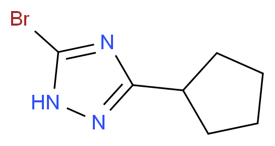 5-bromo-3-cyclopentyl-1H-1,2,4-triazole_分子结构_CAS_1210976-47-8