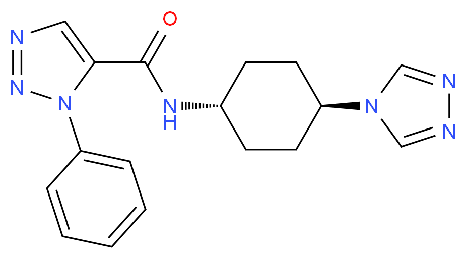 1-phenyl-N-[trans-4-(4H-1,2,4-triazol-4-yl)cyclohexyl]-1H-1,2,3-triazole-5-carboxamide_分子结构_CAS_)