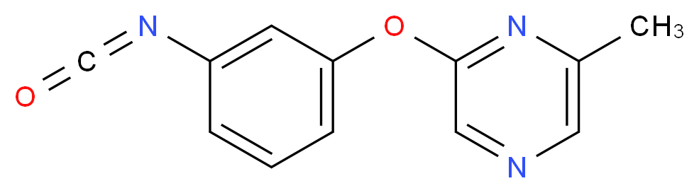 3-[(6-Methylpyrazin-2-yl)oxy]phenyl isocyanate 97%_分子结构_CAS_921938-94-5)