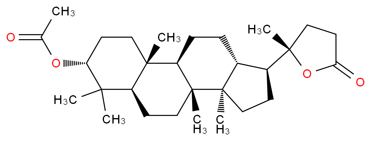 (1R,2R,5R,7R,10R,11R,14S,15R)-2,6,6,10,11-pentamethyl-14-[(2S)-2-methyl-5-oxooxolan-2-yl]tetracyclo[8.7.0.0<sup>2</sup>,<sup>7</sup>.0<sup>1</sup><sup>1</sup>,<sup>1</sup><sup>5</sup>]heptadecan-5-yl acetate_分子结构_CAS_35833-70-6