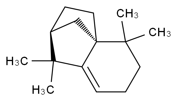 (1R,8S)-2,2,7,7-tetramethyltricyclo[6.2.1.0<sup>1</sup>,<sup>6</sup>]undec-5-ene_分子结构_CAS_1135-66-6