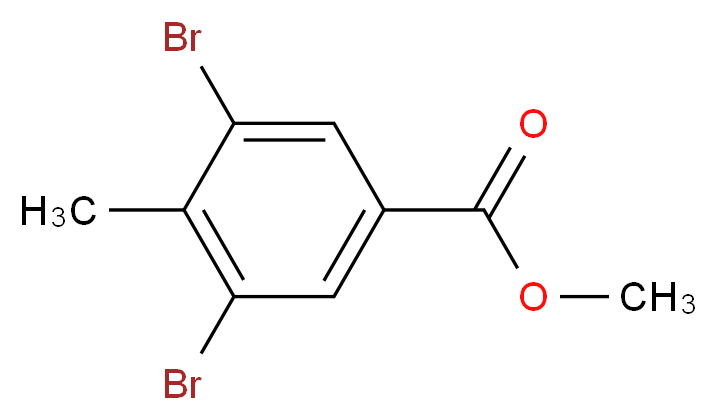 methyl 3,5-dibromo-4-methylbenzoate_分子结构_CAS_74896-66-5