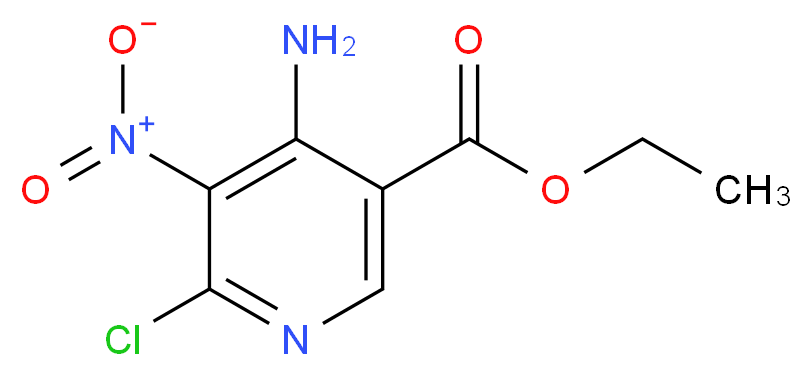 Ethyl 4-amino-6-chloro-5-nitronicotinate_分子结构_CAS_)