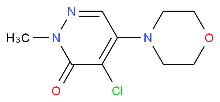 4-chloro-2-methyl-5-morpholinopyridazin-3(2H)-one_分子结构_CAS_)