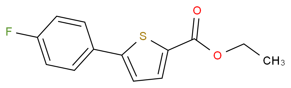 Ethyl 5-(4-fluorophenyl)-2-thiophenecarboxylate_分子结构_CAS_)