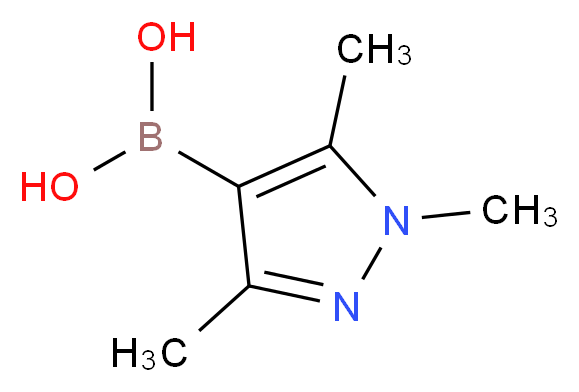 1,3,5-TRIMETHYL-1H-PYRAZOL-4-YLBORONIC ACID_分子结构_CAS_847818-62-6)
