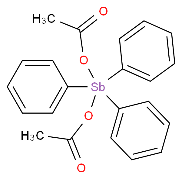 (acetyloxy)triphenylstibanyl acetate_分子结构_CAS_1538-62-1