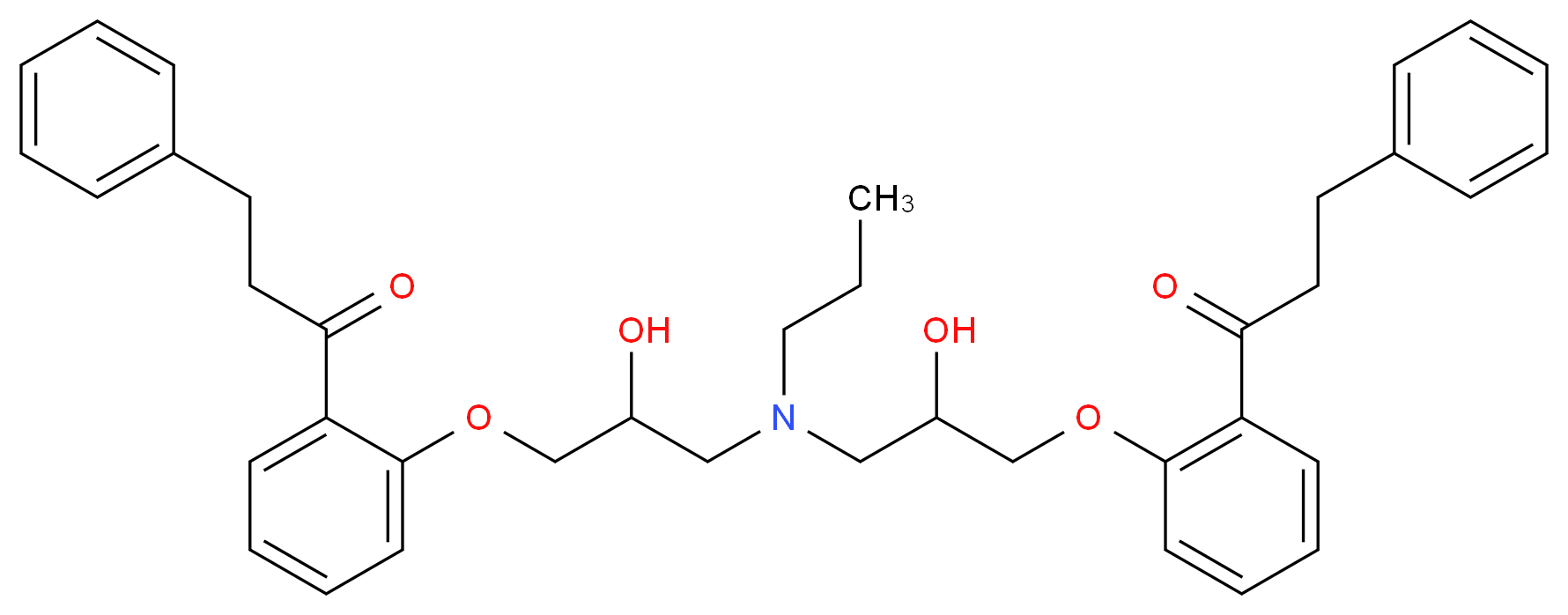 Propafenone Dimer Impurity(Mixture of diastereomers)_分子结构_CAS_1346603-80-2)