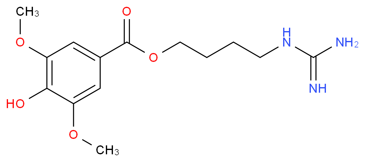 4-carbamimidamidobutyl 4-hydroxy-3,5-dimethoxybenzoate_分子结构_CAS_24697-74-3