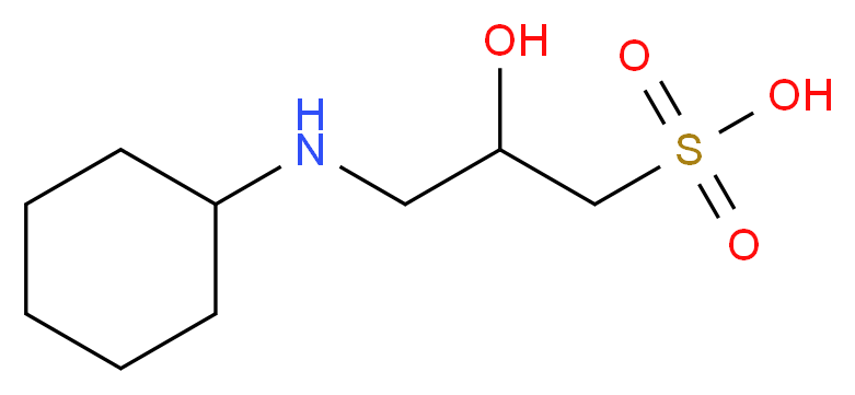 3-(环己胺)-2-羟基-1-丙磺酸_分子结构_CAS_73463-39-5)