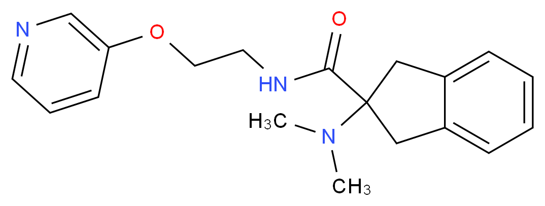 2-(dimethylamino)-N-[2-(3-pyridinyloxy)ethyl]-2-indanecarboxamide_分子结构_CAS_)