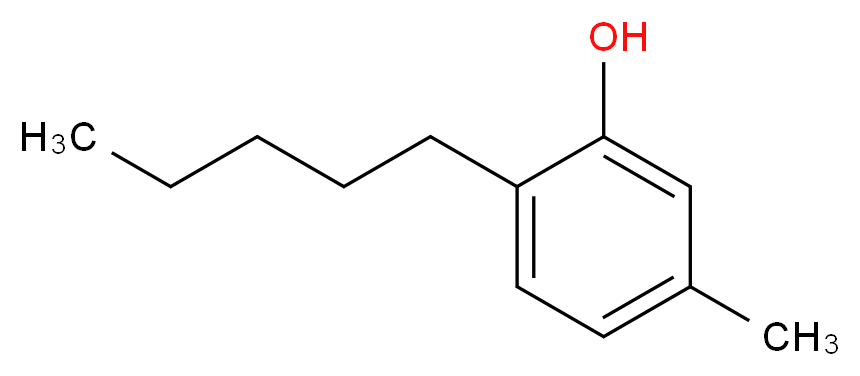 5-Methyl-2-(pent-1-yl)phenol_分子结构_CAS_1300-94-3)