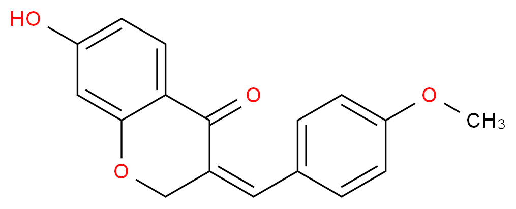 (3Z)-7-hydroxy-3-[(4-methoxyphenyl)methylidene]-3,4-dihydro-2H-1-benzopyran-4-one_分子结构_CAS_610778-85-3
