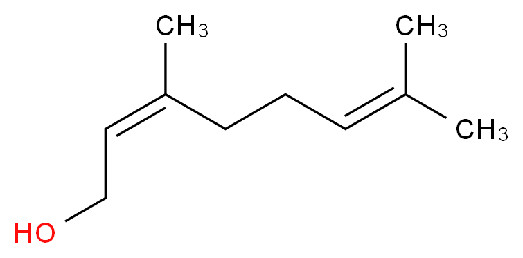 (2Z)-3,7-dimethylocta-2,6-dien-1-ol_分子结构_CAS_106-25-2