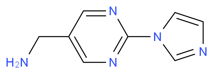 1-[2-(1H-IMIDAZOL-1-YL)PYRIMIDIN-5-YL]METHANAMINE_分子结构_CAS_944905-23-1)