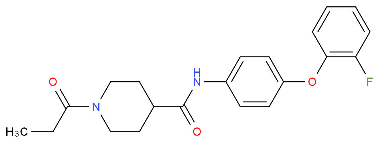 N-[4-(2-fluorophenoxy)phenyl]-1-propionyl-4-piperidinecarboxamide_分子结构_CAS_)