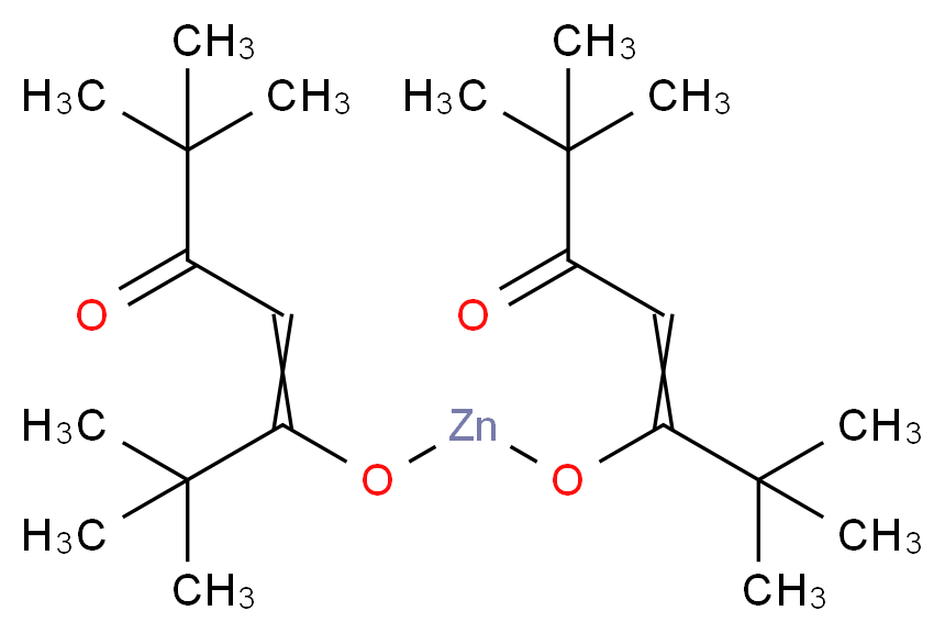 2,2,6,6-tetramethyl-5-({[(2,2,6,6-tetramethyl-5-oxohept-3-en-3-yl)oxy]zincio}oxy)hept-4-en-3-one_分子结构_CAS_14363-14-5