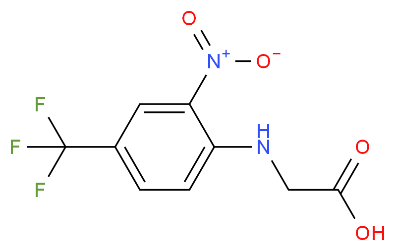 (2-Nitro-4-trifluoromethyl-phenylamino)-acetic acid_分子结构_CAS_1428-53-1)