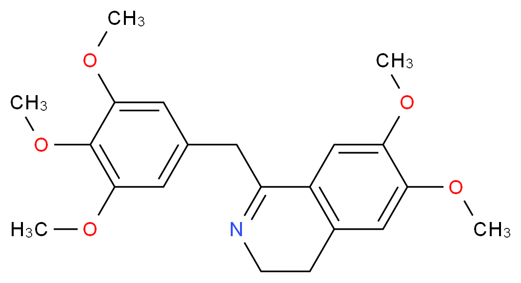 6,7-dimethoxy-1-[(3,4,5-trimethoxyphenyl)methyl]-3,4-dihydroisoquinoline_分子结构_CAS_61349-11-9