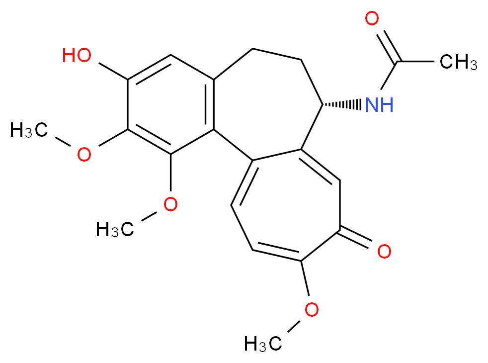 N-[(10S)-5-hydroxy-3,4,14-trimethoxy-13-oxotricyclo[9.5.0.0<sup>2</sup>,<sup>7</sup>]hexadeca-1(16),2(7),3,5,11,14-hexaen-10-yl]acetamide_分子结构_CAS_7336-33-6