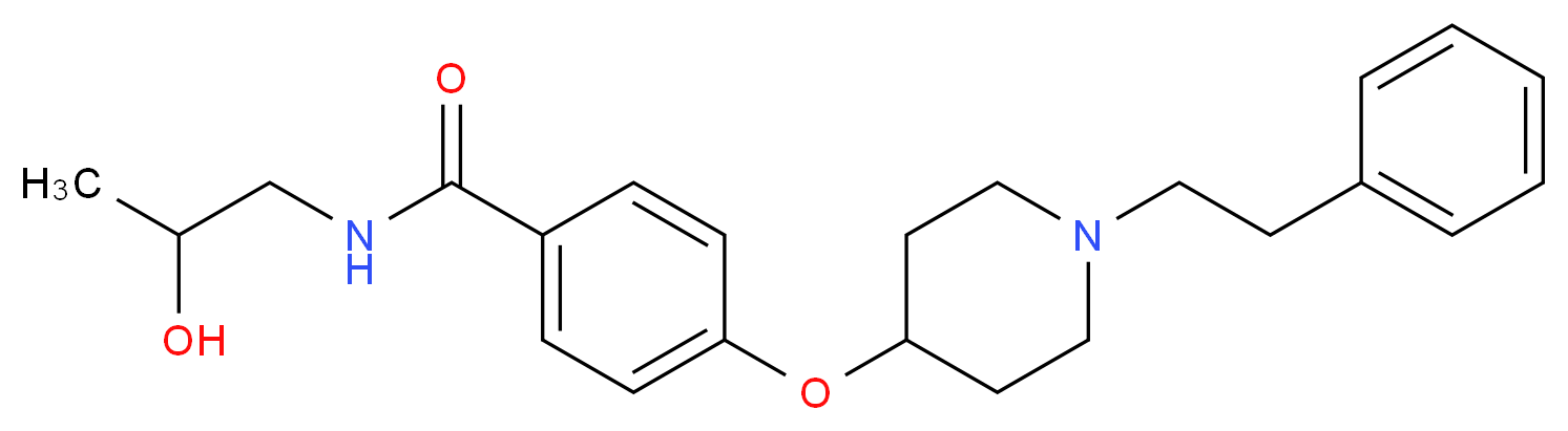 N-(2-hydroxypropyl)-4-{[1-(2-phenylethyl)-4-piperidinyl]oxy}benzamide_分子结构_CAS_)